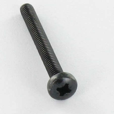 1 x Vis m-hastighed Rustfrit stål A2 bred kuppelformet hoved Pozi PZ7 M3X20 Sort mikroskruer