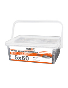 Spand med 195 Terrasseskrue TEKOR 5X60 spids...