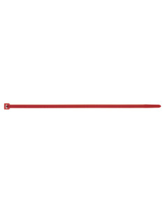 Klemme til stramning i rustfrit stål Nylon rød 3,6X140