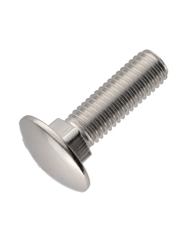 1 x Vognbolt Rustfrit stål A4 M5X20 Fuld trÃ¥d