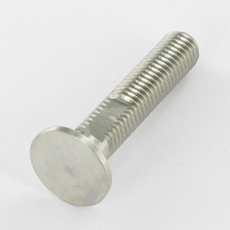1 x Vis m-hastighed hoved flad A/FLAD 20X50 Gevind 43 M10 Rustfrit stål