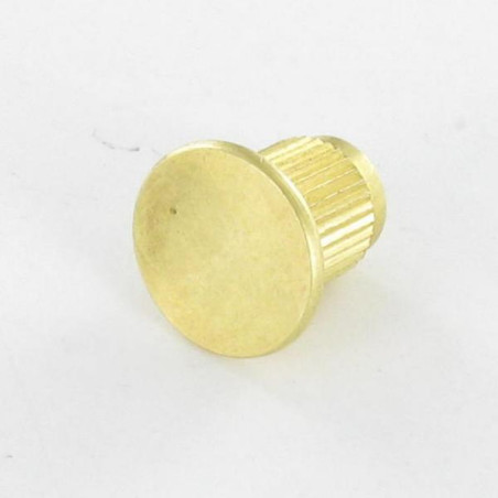 1 x Møtrik binder riflet Messing M8 Hoveddiameter 20 Længde under hoved 16