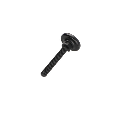 1 x FOD Jack skrue justering M8X50 Hoveddiameter 30 sort nylon