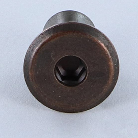 1 x Bindemøtrik fladt hoved Hoveddiameter 15 diameter 9 Længde under hoved 15 M6 Sekskantet fatning 4 BRON
