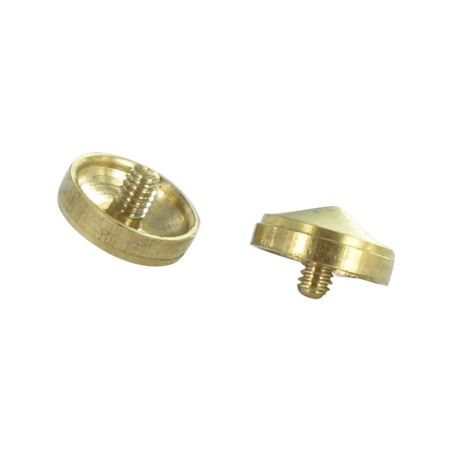 1 x Rosette kegleformet Messing 20 Dæksel M3 trin 60