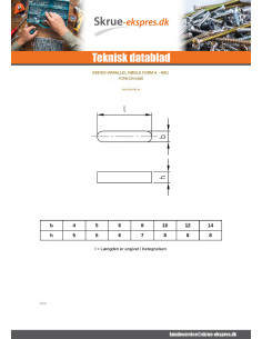 Parallel nøgle Stål 4X4 længde 22 2