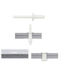 Nitte blind hoved flad Nylon polyamid 6.6 4X8 2