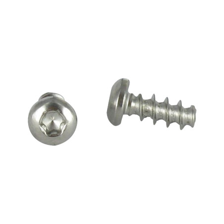 1 x Skrue til plastik bred kuppelformet hoved 5X14 T20 Rustfrit stål A2 Hoveddiameter 9,5