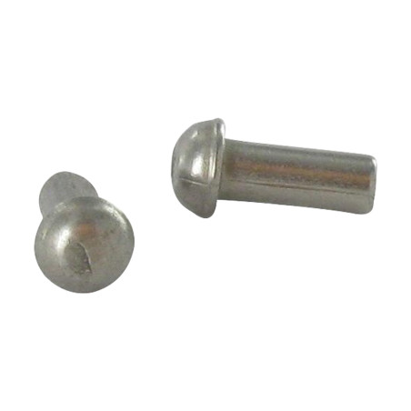 1 x Massiv nitte rundt hoved Rustfrit stål A2 5X8