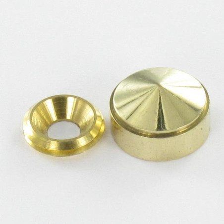 1 x Konisk rosette Messing diameter 12 for Skrue M4