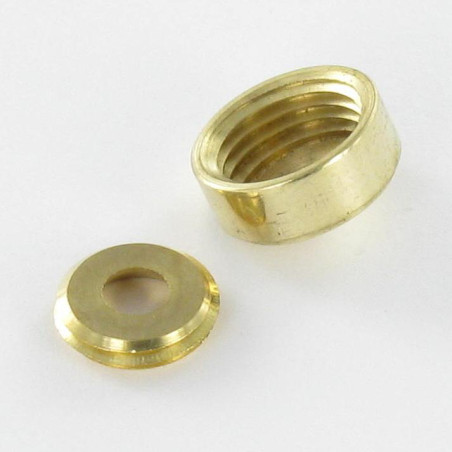 1 x Konisk rosette Messing diameter 12 for Skrue M4