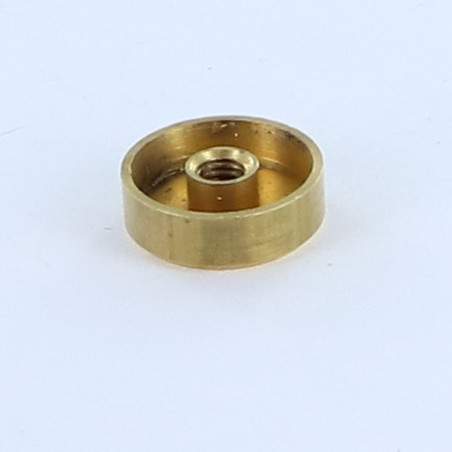1 x Rosette flad Messing 15 gevind blindt hul M4