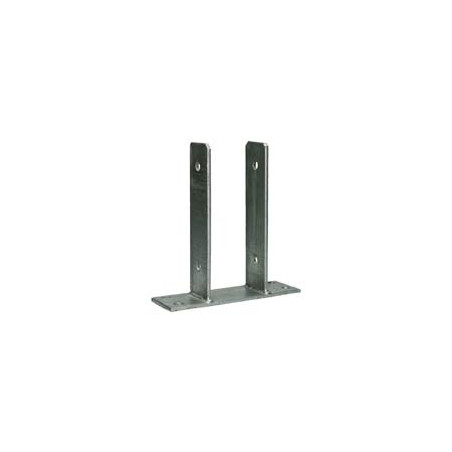 1 x Stolpebase stil U 91X50X200 modstandsdygtig mod korrosion varmgalvaniseret stål