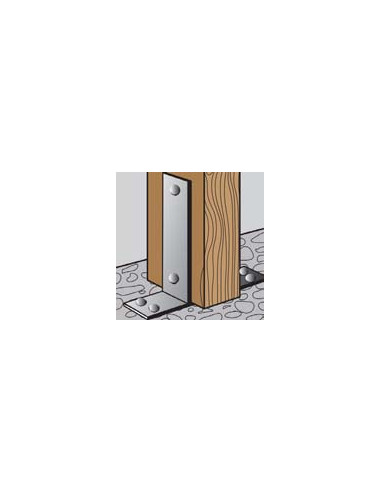 1 x Stolpebase stil U 71X50X200 modstandsdygtig...