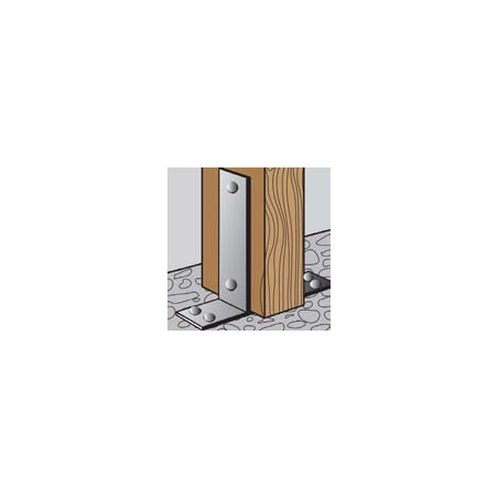 1 x Stolpebase stil U 71X50X200 modstandsdygtig mod korrosion varmgalvaniseret stål
