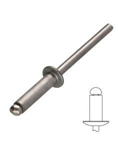 Nitte Rustfrit stål A2 4,8X14 hoved flad