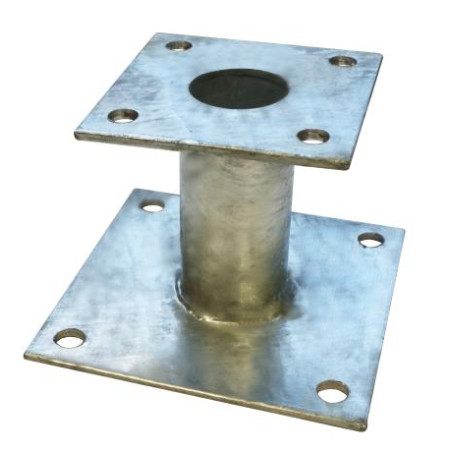 1 x Stolpebase fast 140X140 modstandsdygtig mod korrosion varmgalvaniseret stål