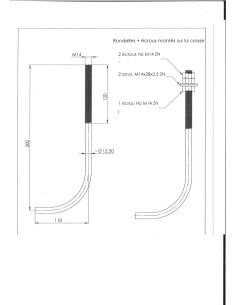 Forankringsstænger M14X300 +3 Møtrik +2 Skiver...