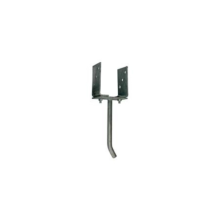 1 x Stolpebase justerbar 60X135 modstandsdygtig mod korrosion varmgalvaniseret stål