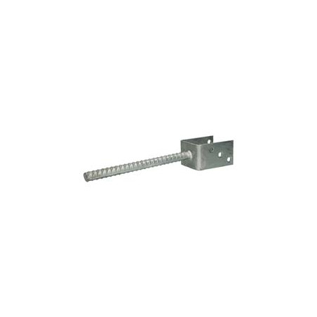 1 x Stolpebase stil U 60X100X81 modstandsdygtig mod korrosion varmgalvaniseret stål