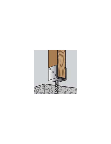 1 x Stolpebase stil U 60X100X81 modstandsdygtig...
