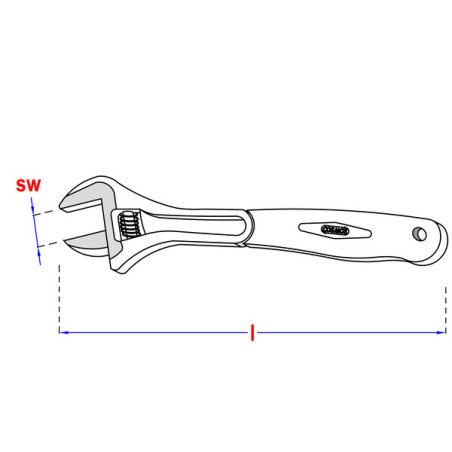 1 x Skruenøgle 300MM