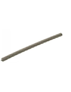 Meter Blødt kabel diameter 2,5 Rustfrit stål A4 7X7 max....