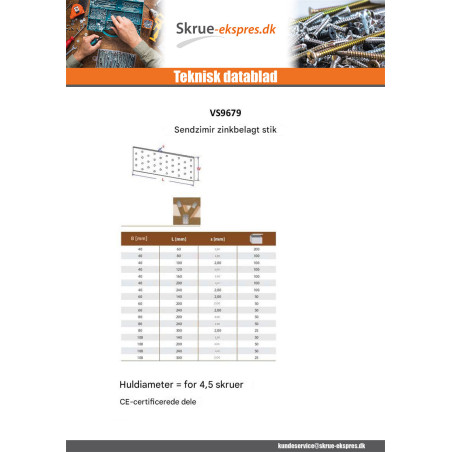 1 x Samleplade elforzinket stål sendzimir 40X160 Tykkelse 2