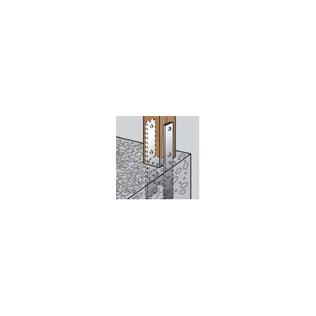 1 x Stolpebase stil H 91X600X60X6 modstandsdygtig mod korrosion varmgalvaniseret stål