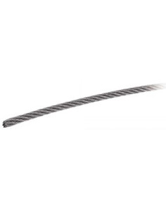 Meter Blødt kabel diameter 10 Rustfrit stål A4 7X7 max....