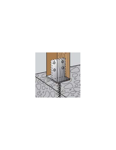 1 x Stolpebase stil hoved 70X110X8...