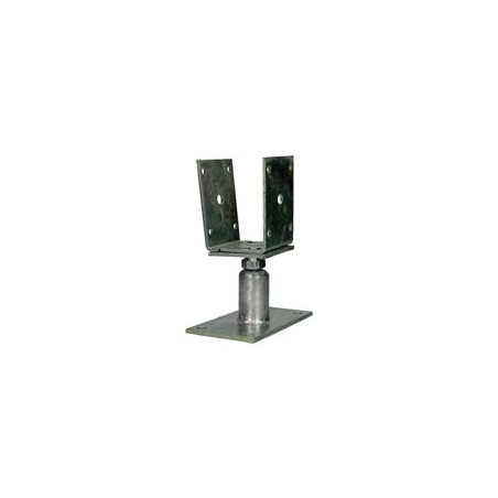 1 x Stolpebase justerbar 80X160 modstandsdygtig mod korrosion varmgalvaniseret stål