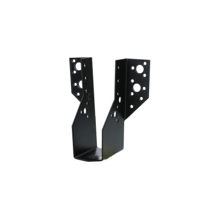 1 x Bjælkesko U-formet to Vinger udenfor 63X188 sort galvaniseret