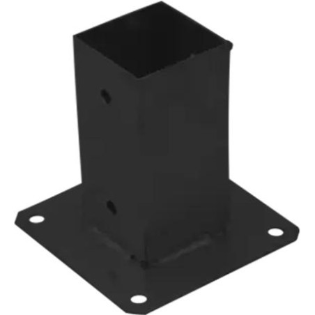 1 x Stolpebase to vastbouten 90X90 Sort