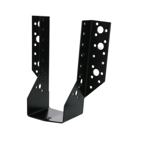 1 x Bjælkesko U-formet to Vinger udenfor 75X182 sort galvaniseret