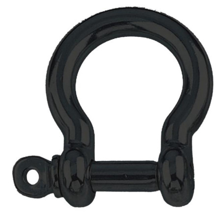 1 x Sjækle LYRE smedet Rustfrit stål A4 Sort diameter 5