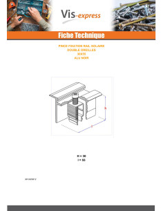 Tang Montering SOLAR 30X55 Aluminium Sort I 2