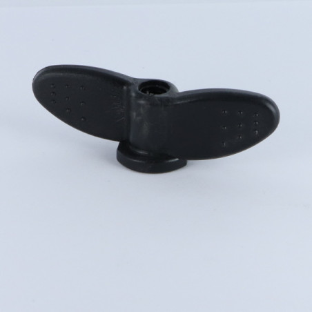 1 x Møtrik med vinger M8 sort nylon