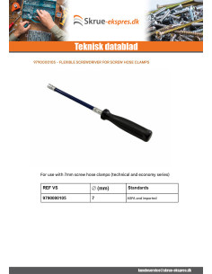Skruetrækker fleksibel for Spændebånd to Skrue 7MM 2