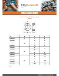 Ring med 2 Skrue uden sekskantet fatning diameter... 2