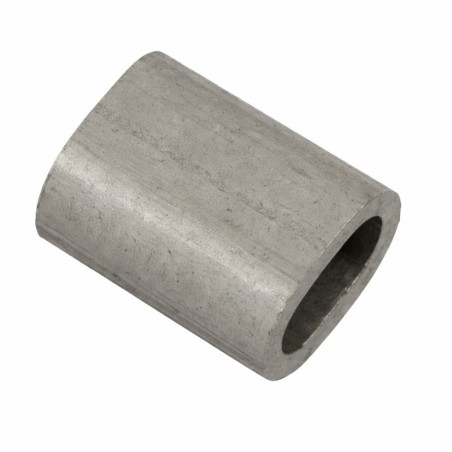 1 x Krympemuffe Aluminium til kabel tekstilkerne diameter 5 og metallisk kerne diameter 4,5