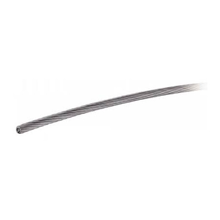 1 x Meter Kabel diameter 1,5 Rustfrit stål A4 1X19 max. belastning 180 kg (sælges pr. meter)