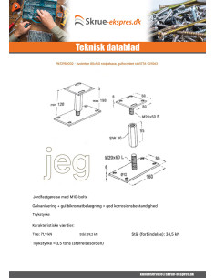 Stolpebase justerbar 80X160 gul zink 2