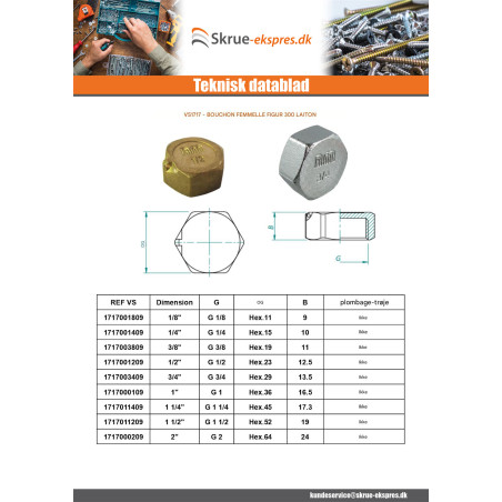 1 x Hunstik Figur 300 26X34 (1") Forkromet messing