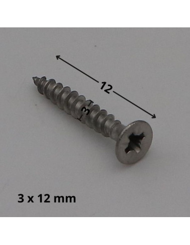 1 x Træ og spånplade skrue Rustfrit stål A2...