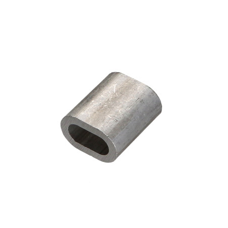 1 x Krympemuffe Aluminium til kabel tekstilkerne diameter 6 og metallisk kerne diameter 5