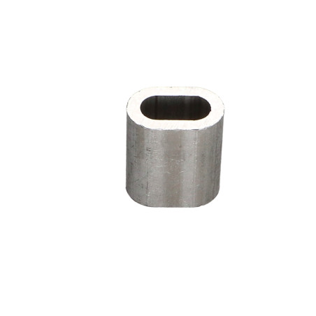 1 x Krympemuffe Aluminium til kabel tekstilkerne diameter 6 og metallisk kerne diameter 5