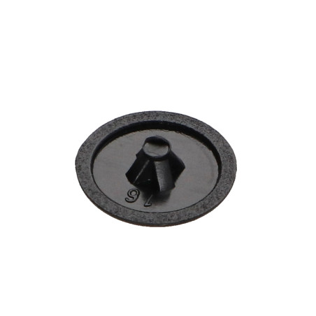 1 x Deksel for Skruehode Polyethyleen Pozi PZ8 Hoveddiameter 12 RAL9005 dyb sort
