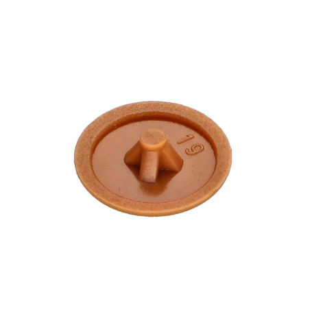 1 x Deksel for Skruehode Polyethyleen Pozi PZ8 Hoveddiameter 12 RAL8001 okkerbrun