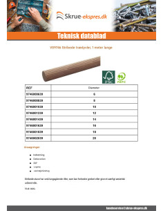 Drejelig diameter 6 længde 1 meter 2